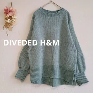 디바이디드 H&M 긴팔 몰 니트 [ XS ] 모크넥 소매, 밑단 리브