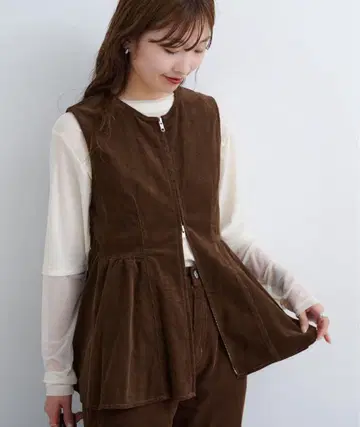 [ Kastane ] B 코듀로이 뷔스티에