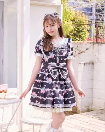 LIZLISA Creamy Berry 패턴 원피스