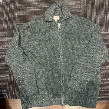 H&M 레귤러 핏 니트 스웨터 XL 그린