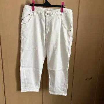 EDWIN 화이트 하프 팬츠 XL