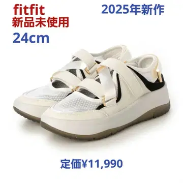 fitfit 새상품 24cm 3벨트 오픈 스니커즈 (화이트)
