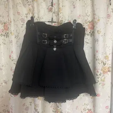 LIZLISA 리즈리사 2연 벨트 치마바지 블랙
