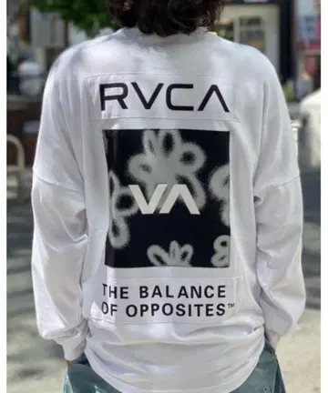 미사용 새상품 RVCA 인기 완판템 긴팔T셔츠 두꺼운 원단 화이트 M