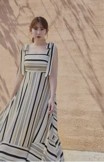 Cordelia Striped Ribbon Dress herlipto