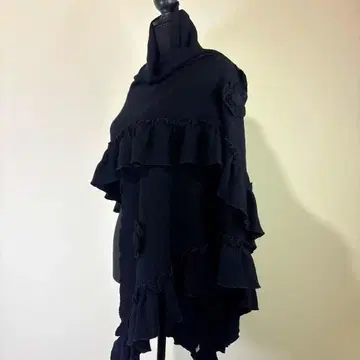 세련된 블랙 꽃 모티브 프릴 숄 시치고산 이벤트 센소유니코풍 TOKUKO