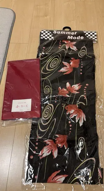 유카타 세트 금붕어 오비 포함