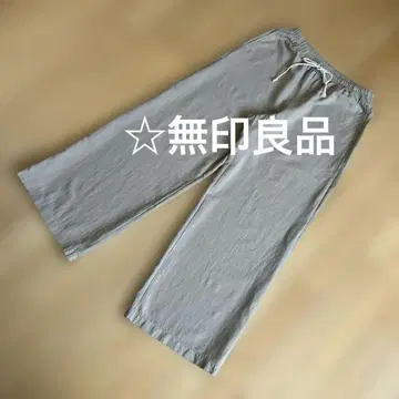 무인양품 베이지 와이드 팬츠 M