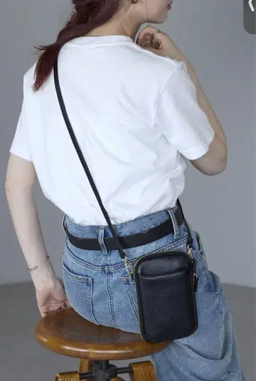 &MARKS 스마트폰 숄더 파우치 천연 가죽