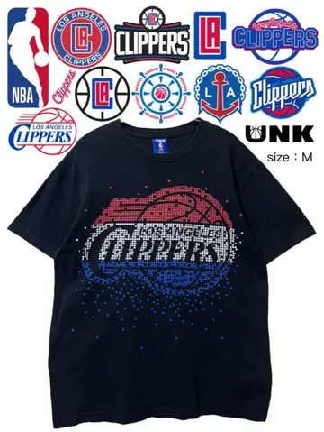 NBA 로스앤젤레스 클리퍼스 T셔츠 M 블랙 USA 구제 의류