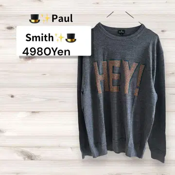 새상품급 Paul Smith HEY! 그레이 스웨터 니트 L 사이즈