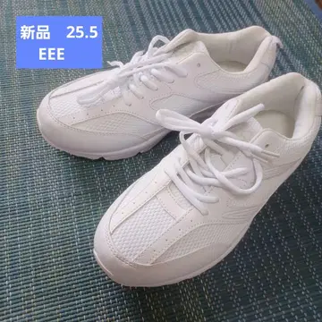 새상품 스쿨 신발 등교 신발 등교 학교 체육 스니커즈 25.5 화이트