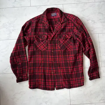 기무라 타쿠야 펜들턴 60s 오픈 카라 울 셔츠 PENDLETON