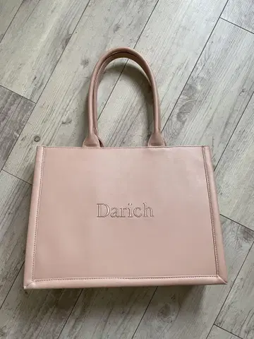핑크 Darich 로고 가죽 토트백 다리치