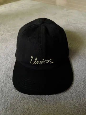Union 자수 로고 캡 블랙