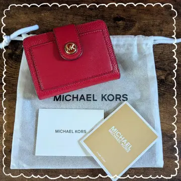 MICHAEL KORS 마이클코어스 이단 접이식 지갑 레드