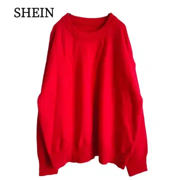 2487 새상품급 SHEIN 쉬인 부드러운 니트 레드 M
