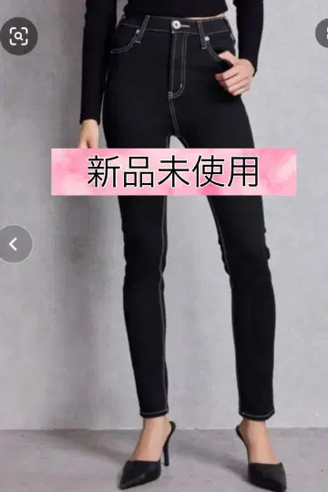 GYDA 제이다 원 워시 스키니 팬츠 데님 블랙 M