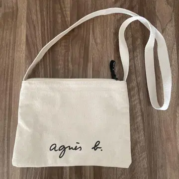 Agnes b 아이보리 숄더백