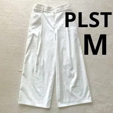PLST 플라스테 와이드 팬츠 화이트 M 사이즈 팬츠