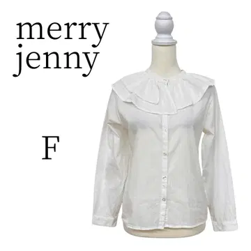 merry jenny 화이트 긴팔 셔츠/블라우스 FREE SIZE