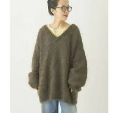 plage NUBE 모헤어 MIX 크루넥 풀오버