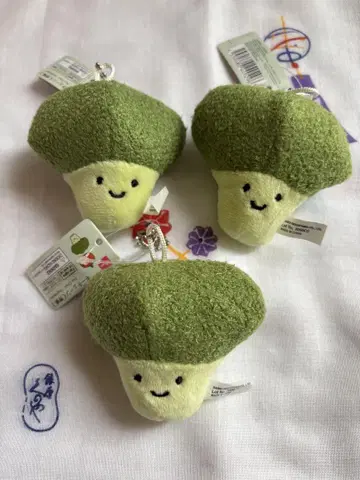 DAISO 다이소 키체인 브로콜리 3개 세트