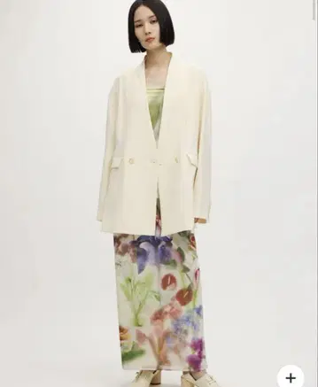 SMOKE FLOWER SCARF JACKET M