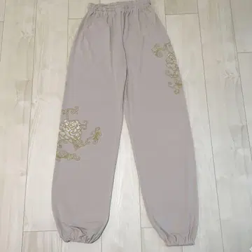 태극권 팬츠 아이보리 모란꽃 프린트