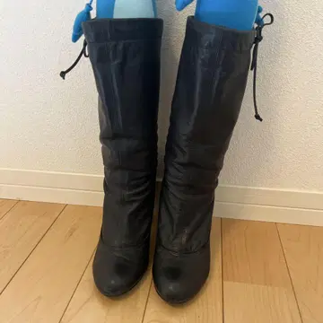 다이애나 블랙 롱 부츠 하이힐 23.5cm