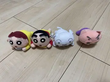 짱구는 못말려(크레용 신짱) 2004년제 태엽 채비 봉제 인형 세트