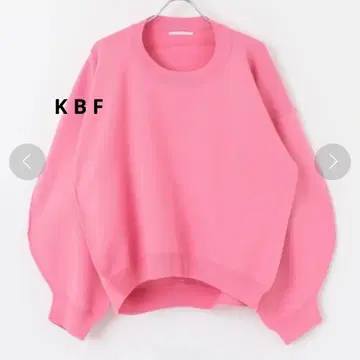 [ 새상품급 ] KBF 플랫 패턴 니트 핑크 트레이닝복