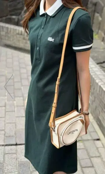 LACOSTE 원피스 반팔 오가닉 코튼 사용 S 사이즈