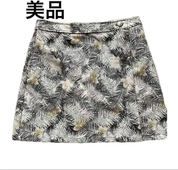 새상품급 먼싱웨어 랩 스커트풍 보태니컬 무늬 스커트