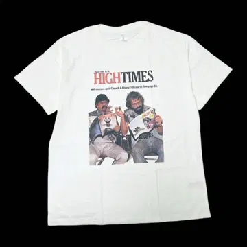 High Times 매거진 T셔츠 Cheech & Chong 화이트