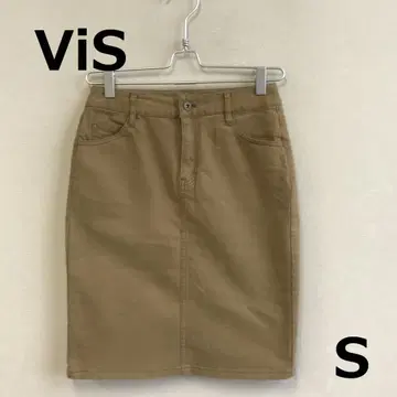 C0912A14 [ ViS ] 피치 스킨 가공 타이트 스커트