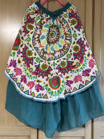 차이하네 만다라 패턴 롱 스커트