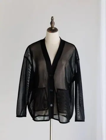 Pois 포와 double mesh Cardigan