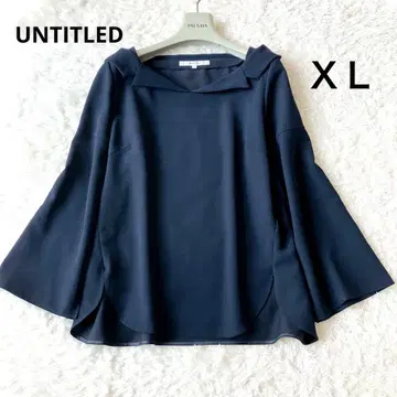 새상품급 언타이틀 블라우스 빅 사이즈 티셔츠 변형 칼라 XL 네이비