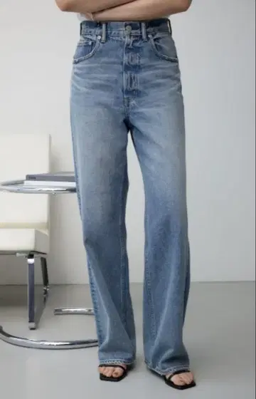 AZUL DENIM 하이웨스트 와이드 데님 S 사이즈