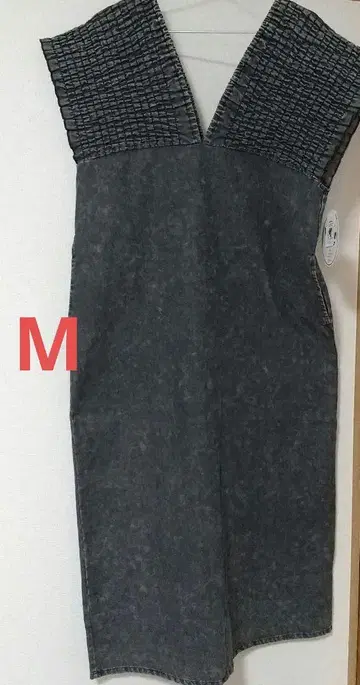 [ 새상품 ] 시마무라 셔링 데님 원피스 블랙 M