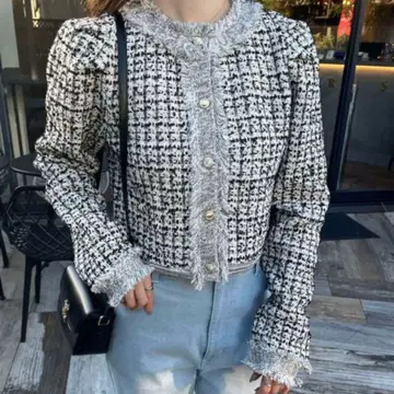 NICE CLAUP 트위드풍 가디건