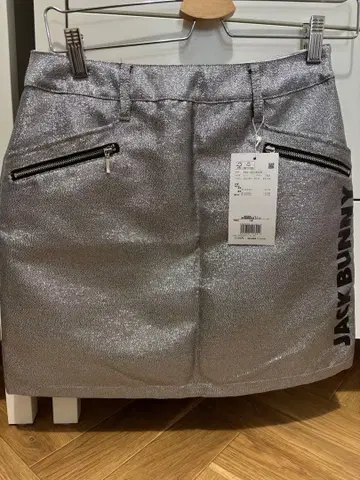 JACK BUNNY 실버 미니 스커트