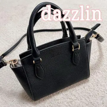 dazzlin 블랙 숄더백 소형 2way 꽃무늬 핑크