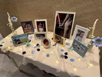 웨딩 웨딩 보드 블루 계열