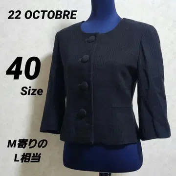 22 OCTOBRE 노카라 자켓 40 블랙