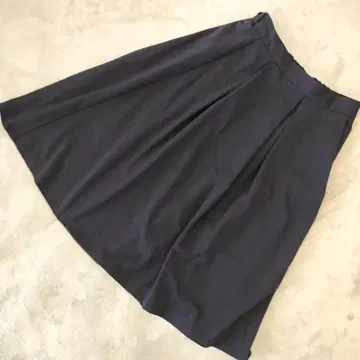 빅 사이즈 XL GU 이지 분또 스커트 네이비 플레어 실루엣