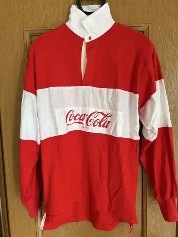 90s 코카콜라 레어 라거 셔츠 피케 셔츠 빨간색