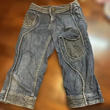 500엔 할인 중 데님 팬츠 유니크 디자인 츠모리치사토