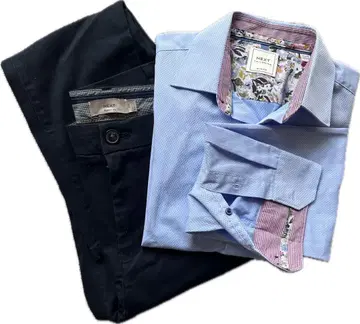 SALE[세트] 모양 기억 남성용 셔츠 스키니 핏 스트레치 치노 팬츠